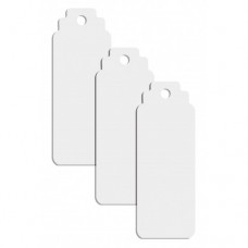 100 x Plain White Card Clothing Tags 50mm x 19mm